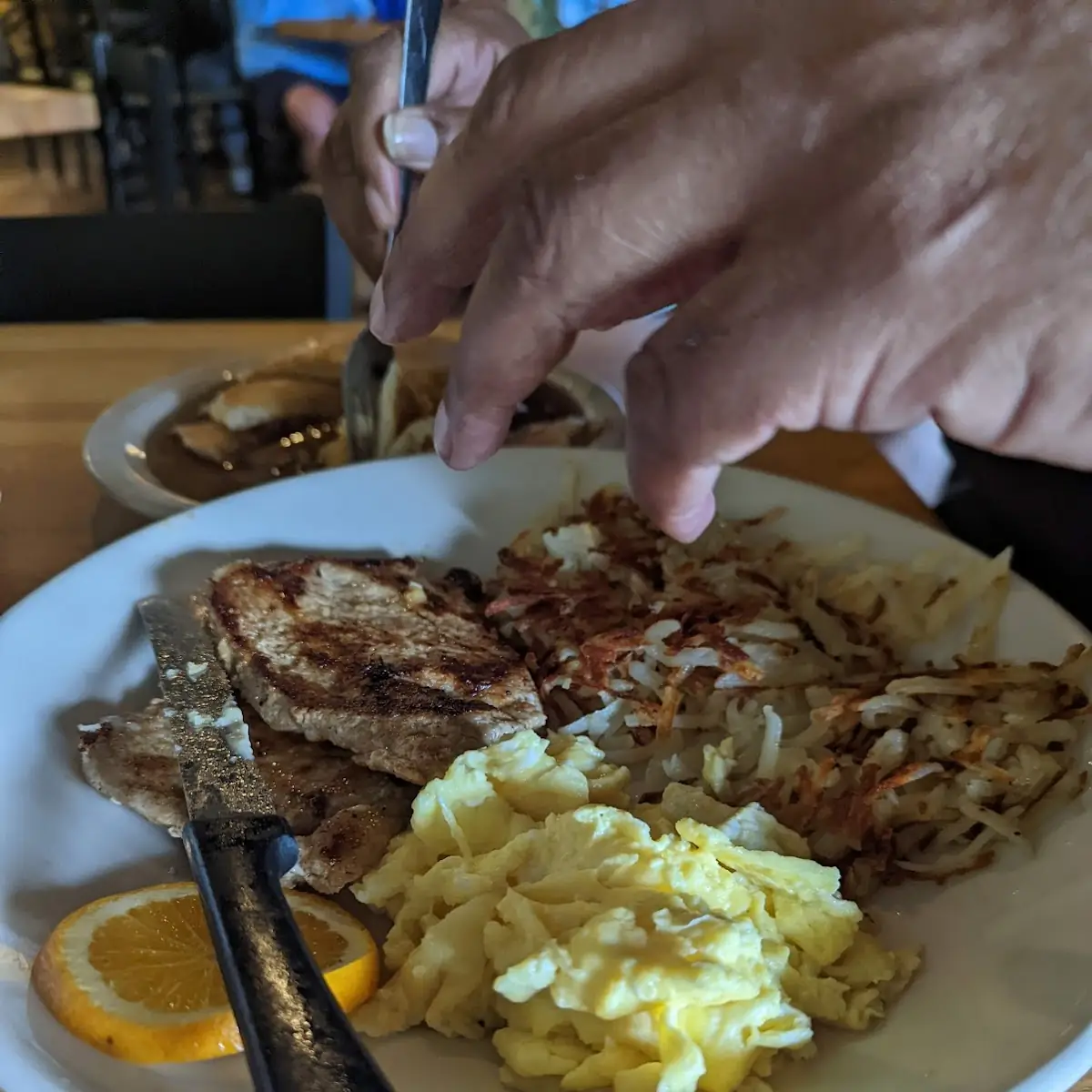 Pork Chops and Eggs