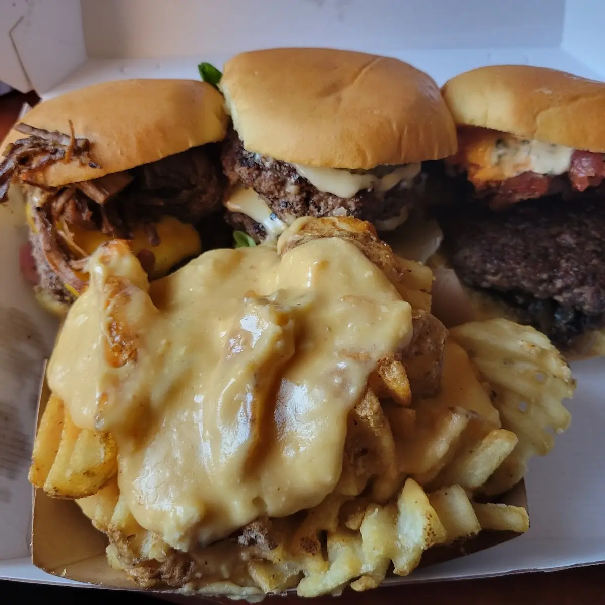 3 Sliders and Cheese Fries