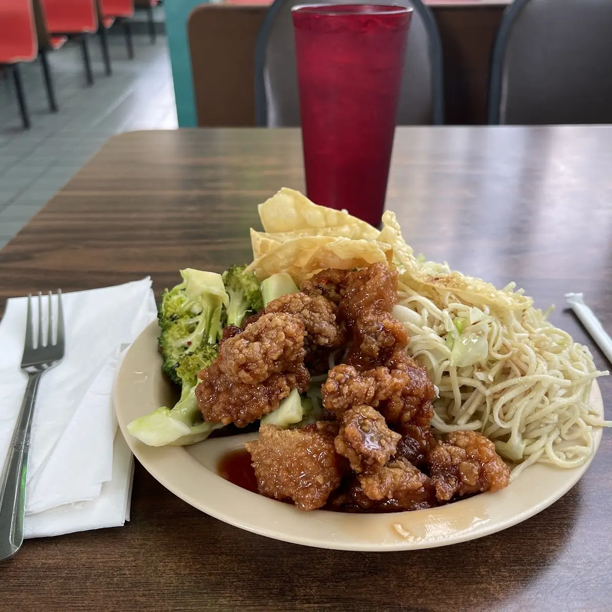 Sweet Sour Pork Noodles Broccoli Beef