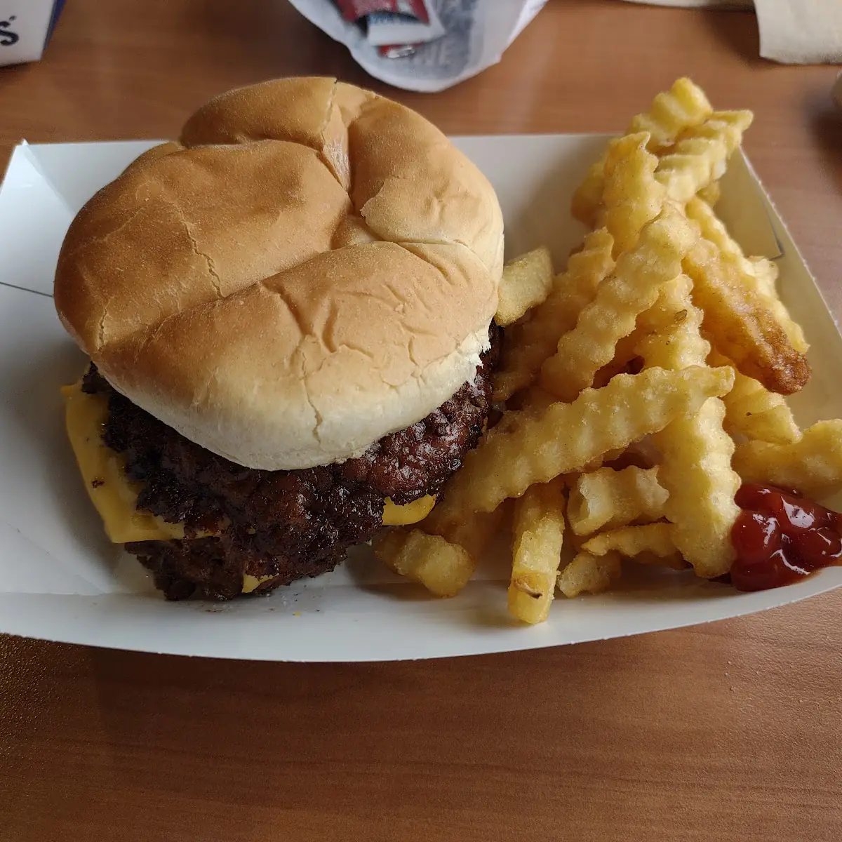 Double Cheeseburger and Fries