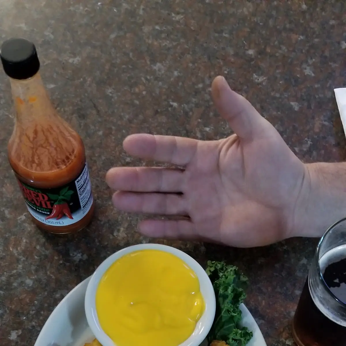 Fried Cauliflower Appetizer with Cheese Dip