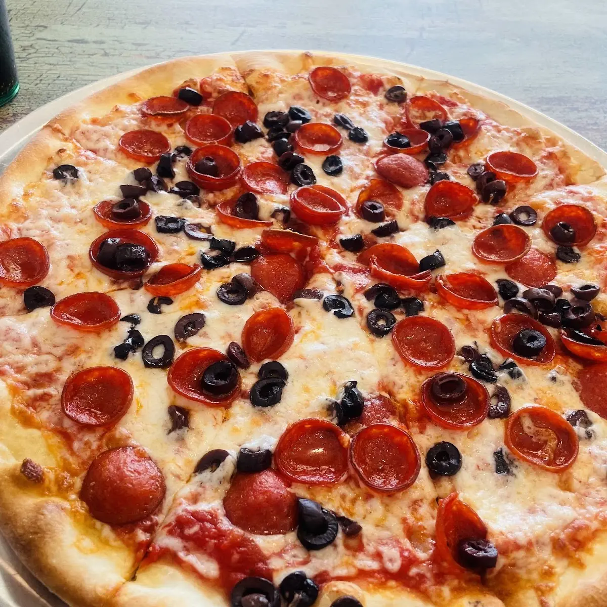 Pepperoni Pizza with Olives
