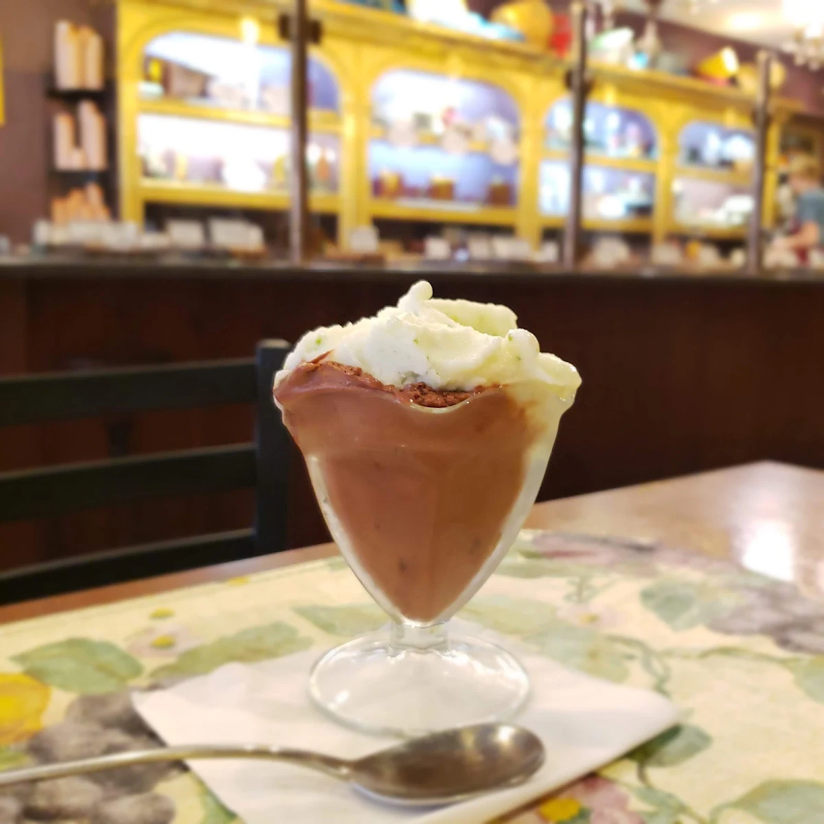Chocolate and Lemon Basil Gelato
