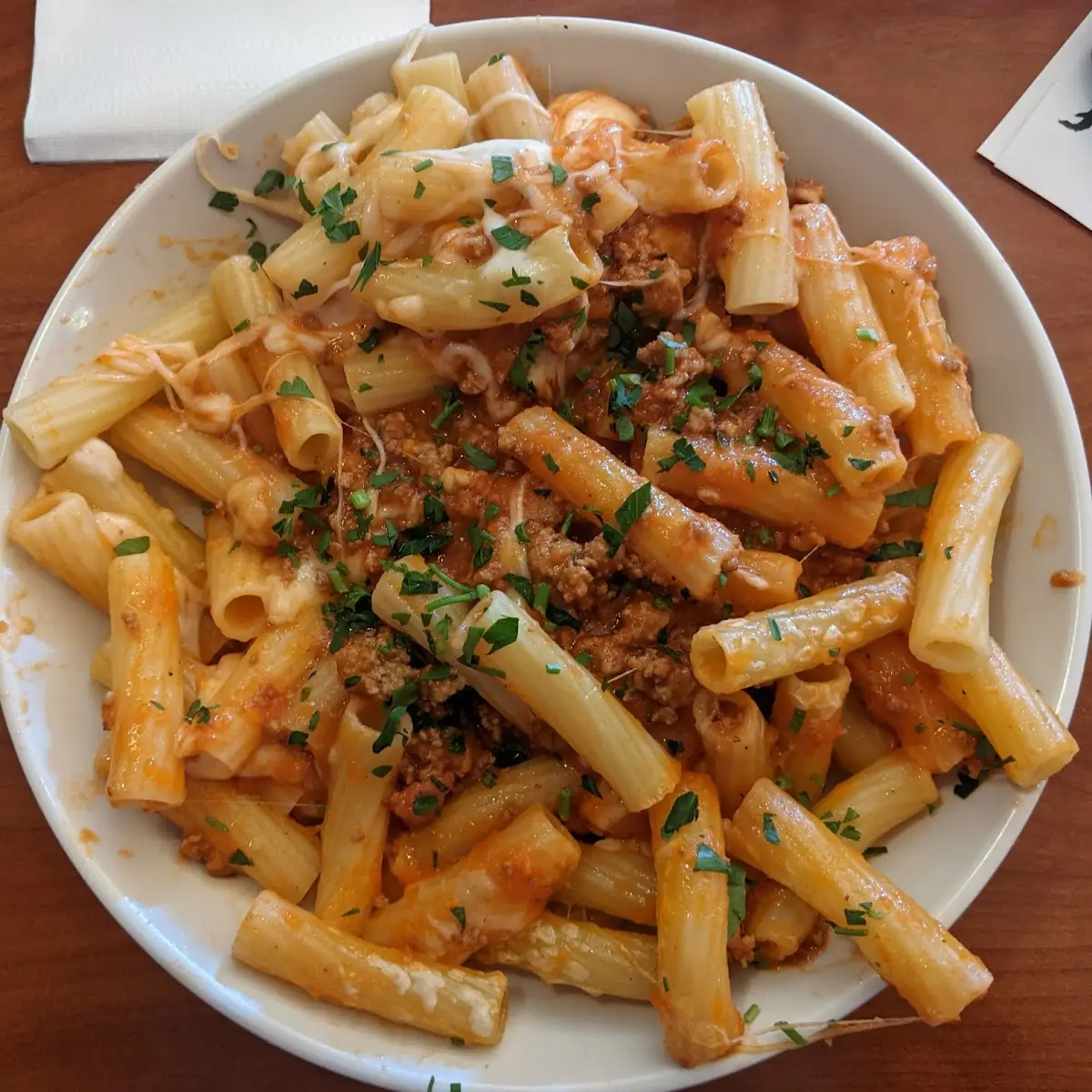 Baked Rigatoni with Meat Sauce