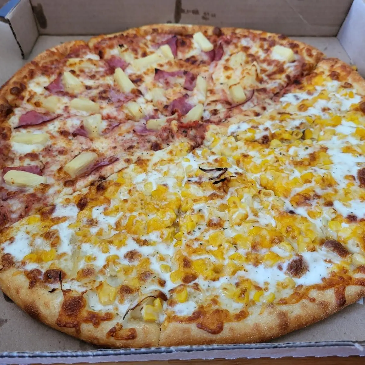 Corn and Cheese Pizza