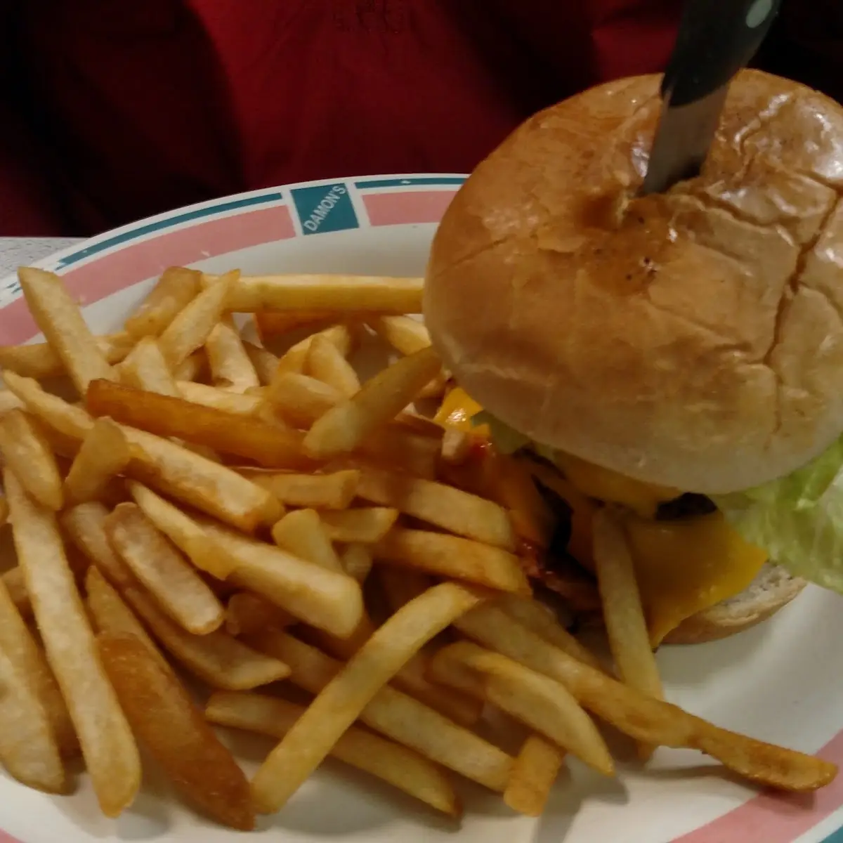 Double Cheeseburger and Fries