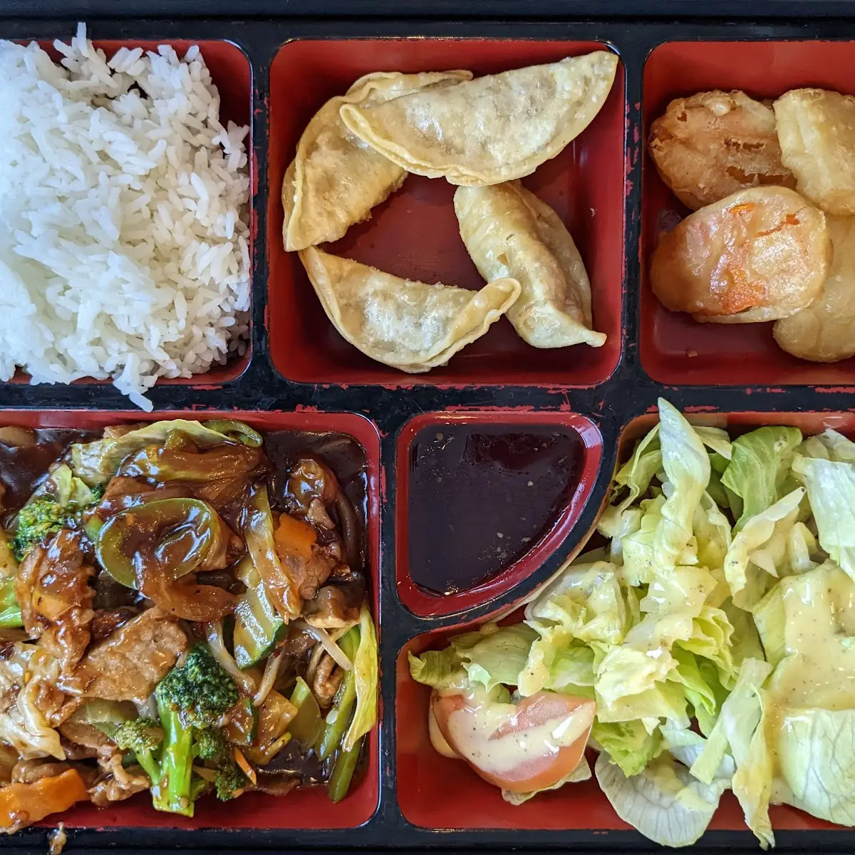 Schezwan Spicy Beef Bento Box
