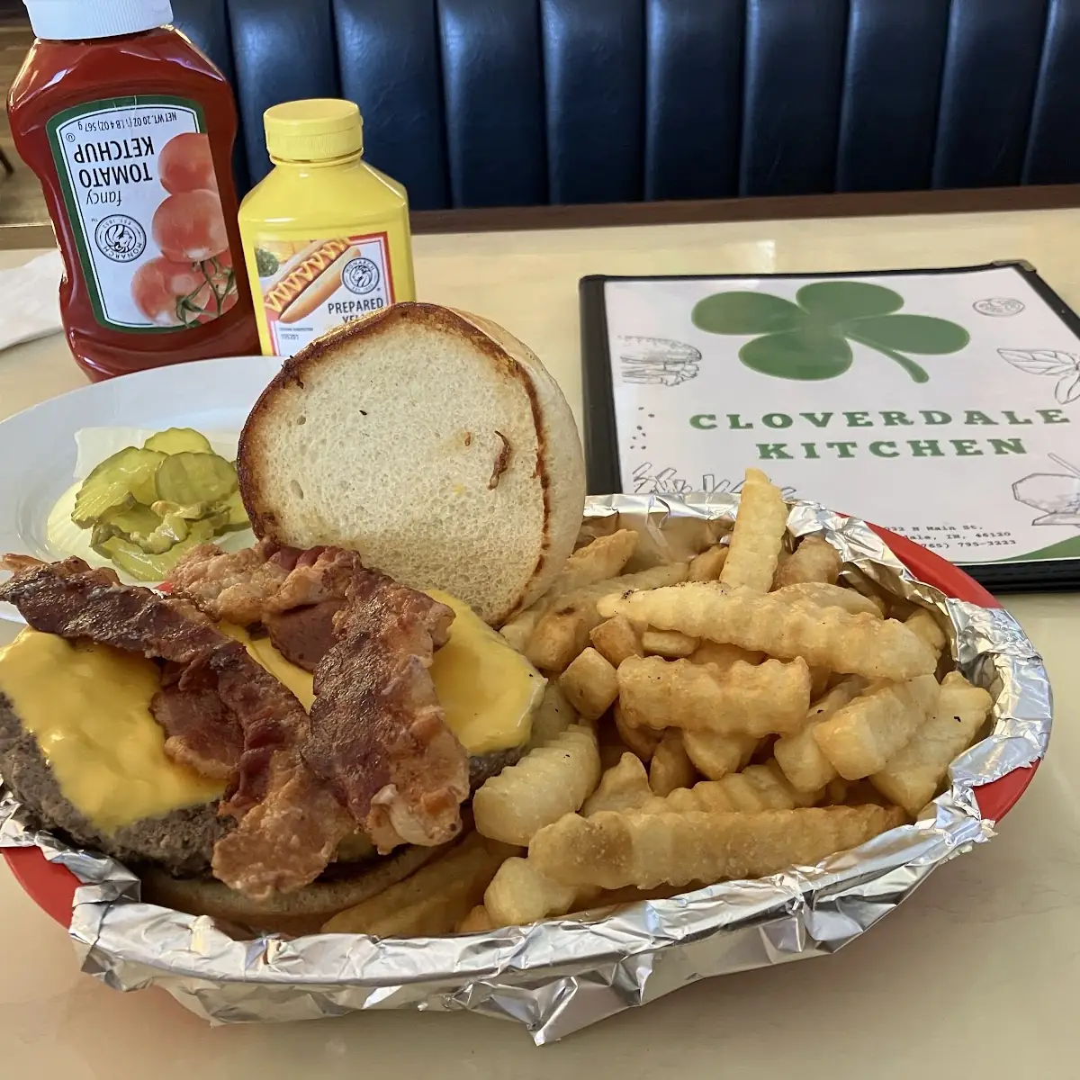 Bacon Cheeseburger and Fries