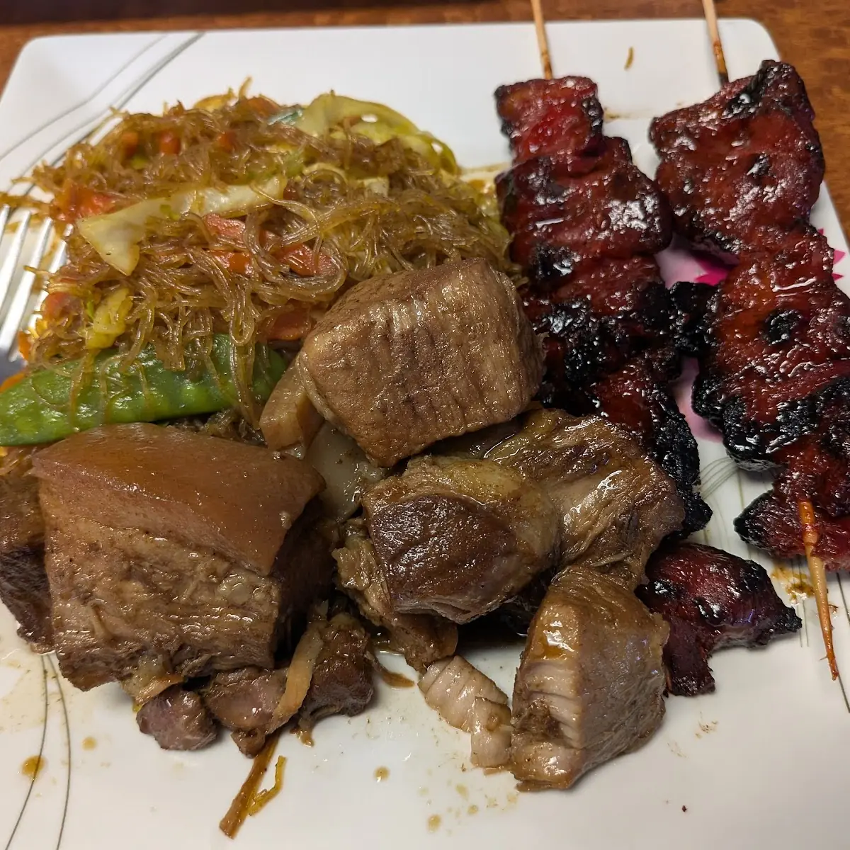 Pancit with Pork BBQ