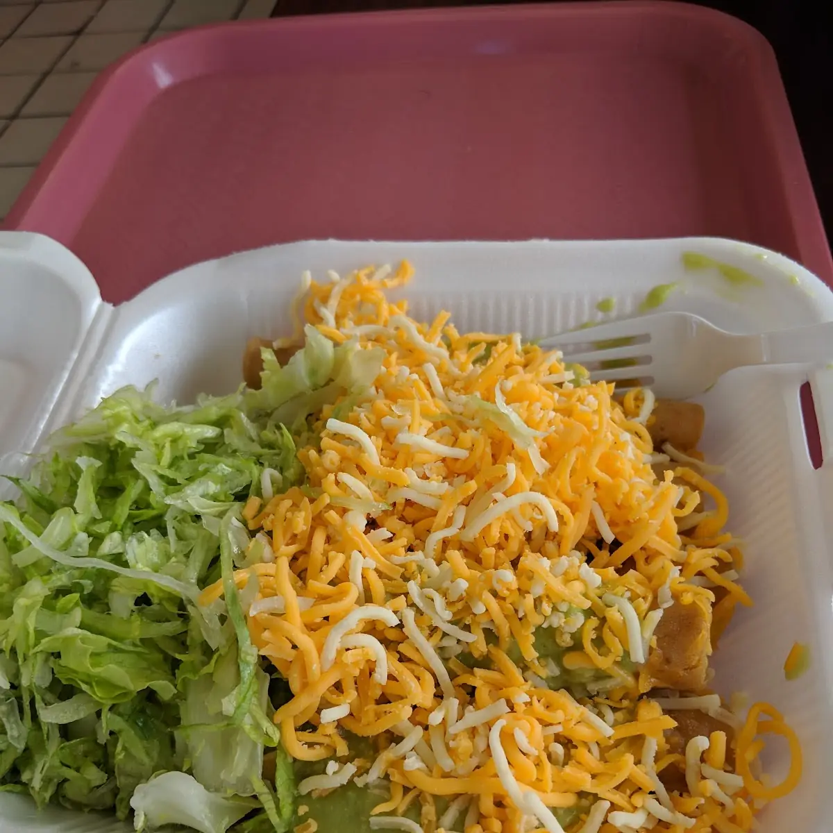 Special Number 2 Beef Taco Two Rolled Tacos and a Tostada