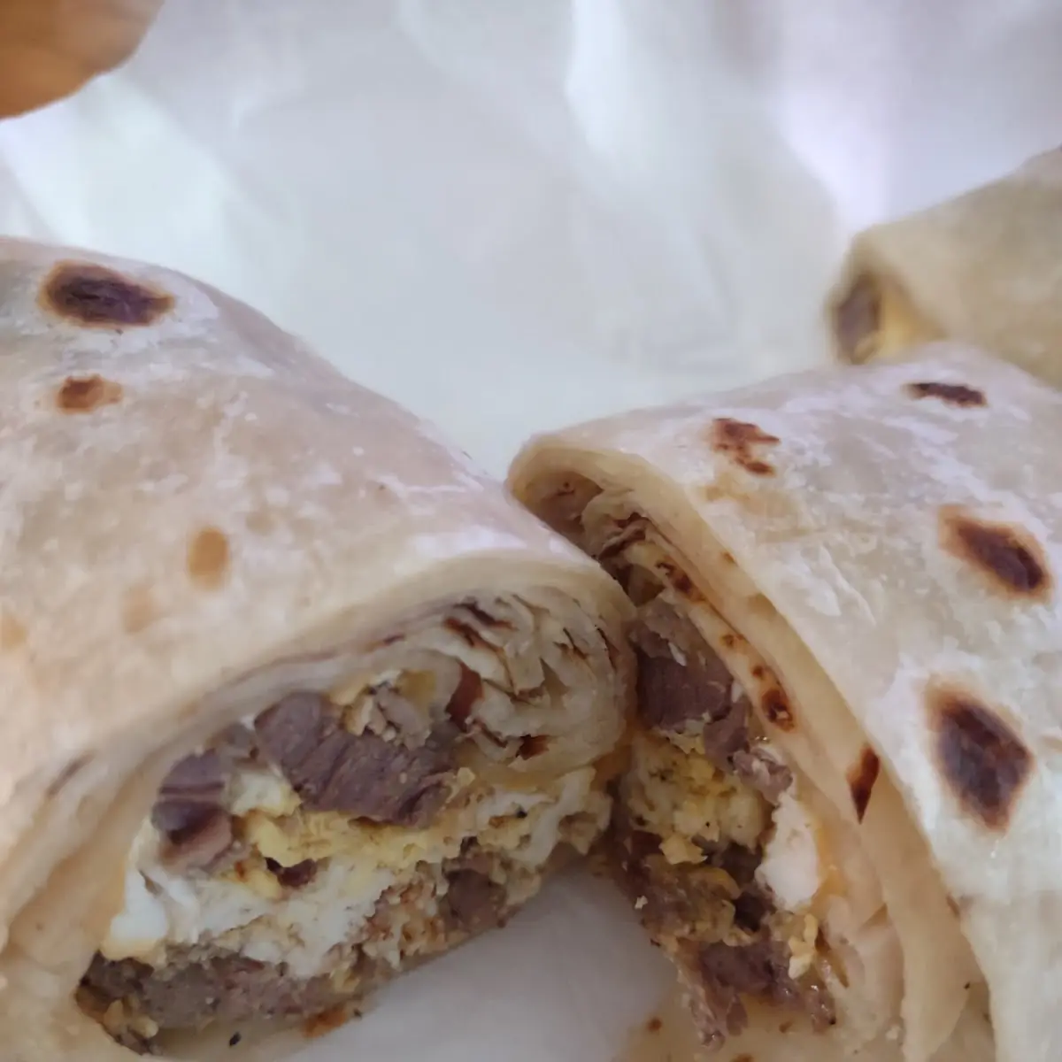 Steak Egg and Cheese Burrito