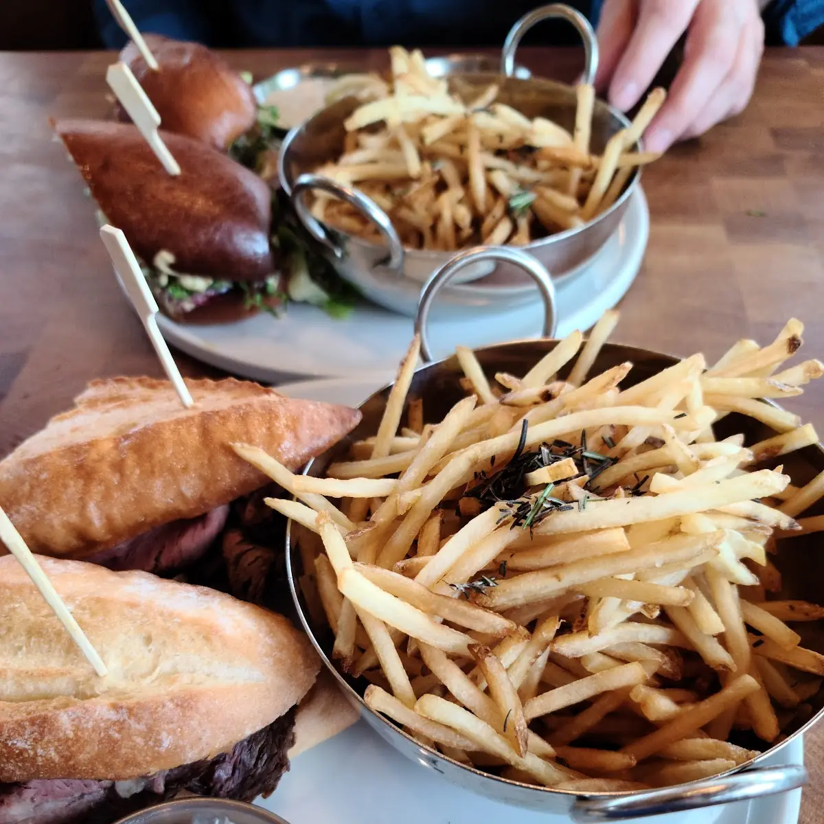 Crispy Chicken Sandwich and Shoe String Fries