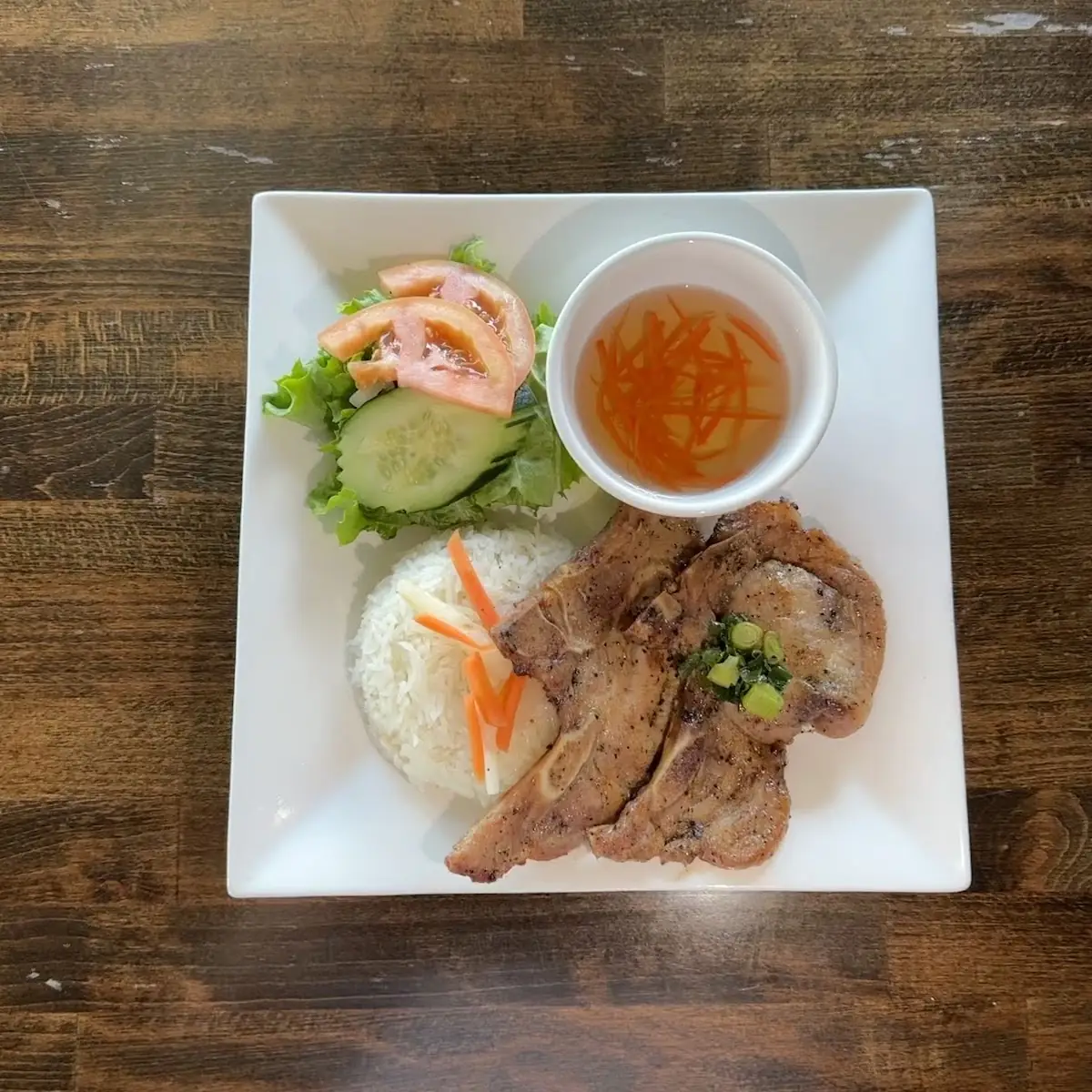Rice with Pork Chops Cơm Sườn Heo