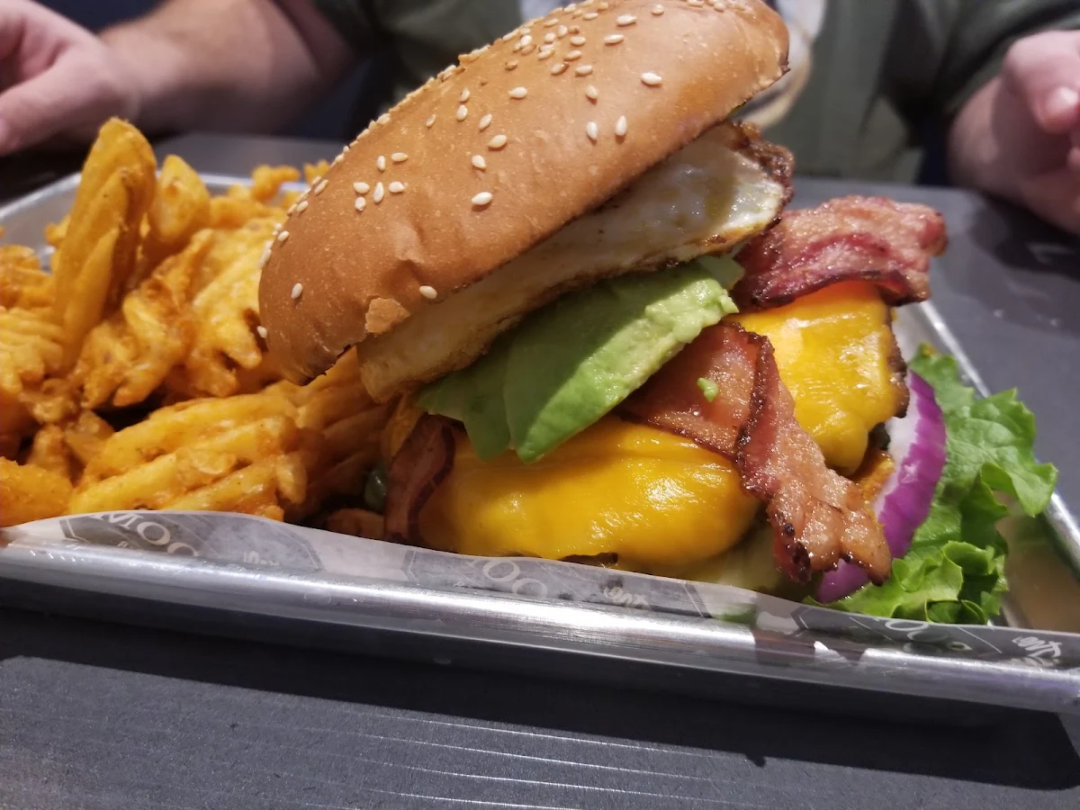 Casey Burger with Waffle Fries
