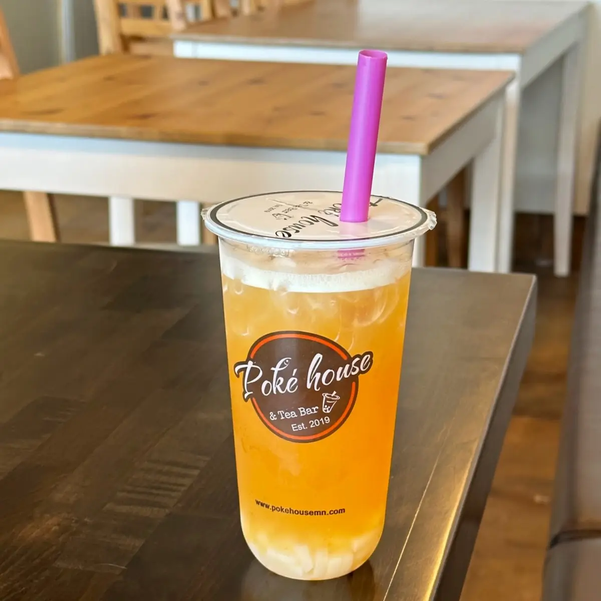 Passion Fruit Tea with Lychee Jelly
