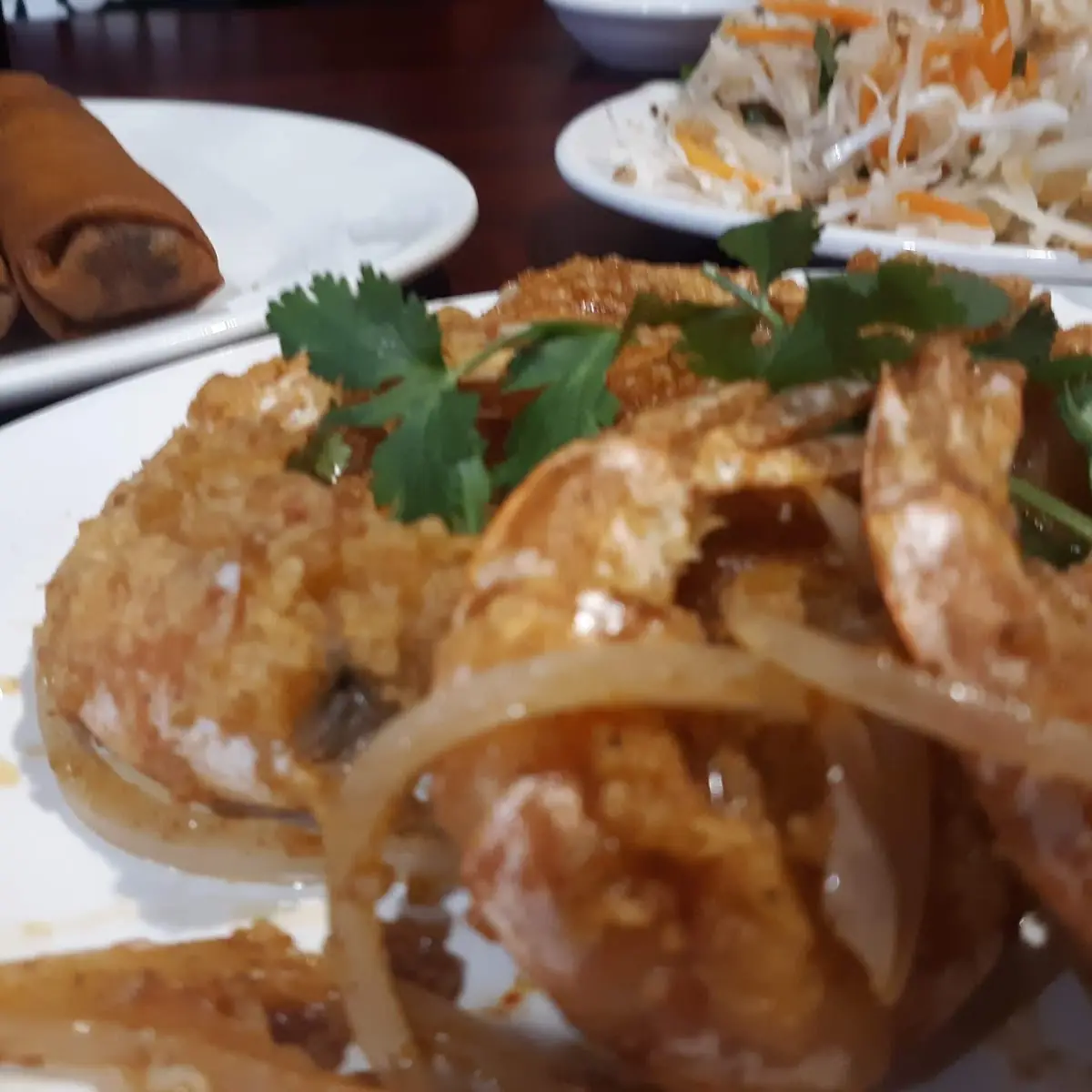 Fried Shrimp and Spring Rolls