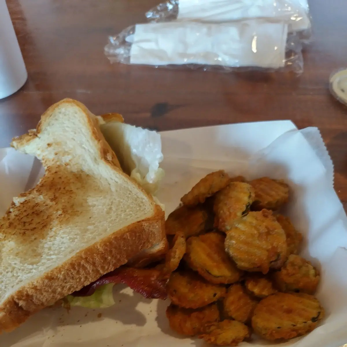 blt Sandwich with Fried Pickles