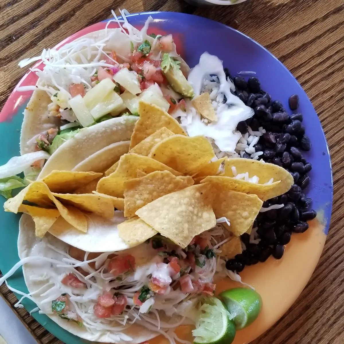 Fish Tacos and Chips