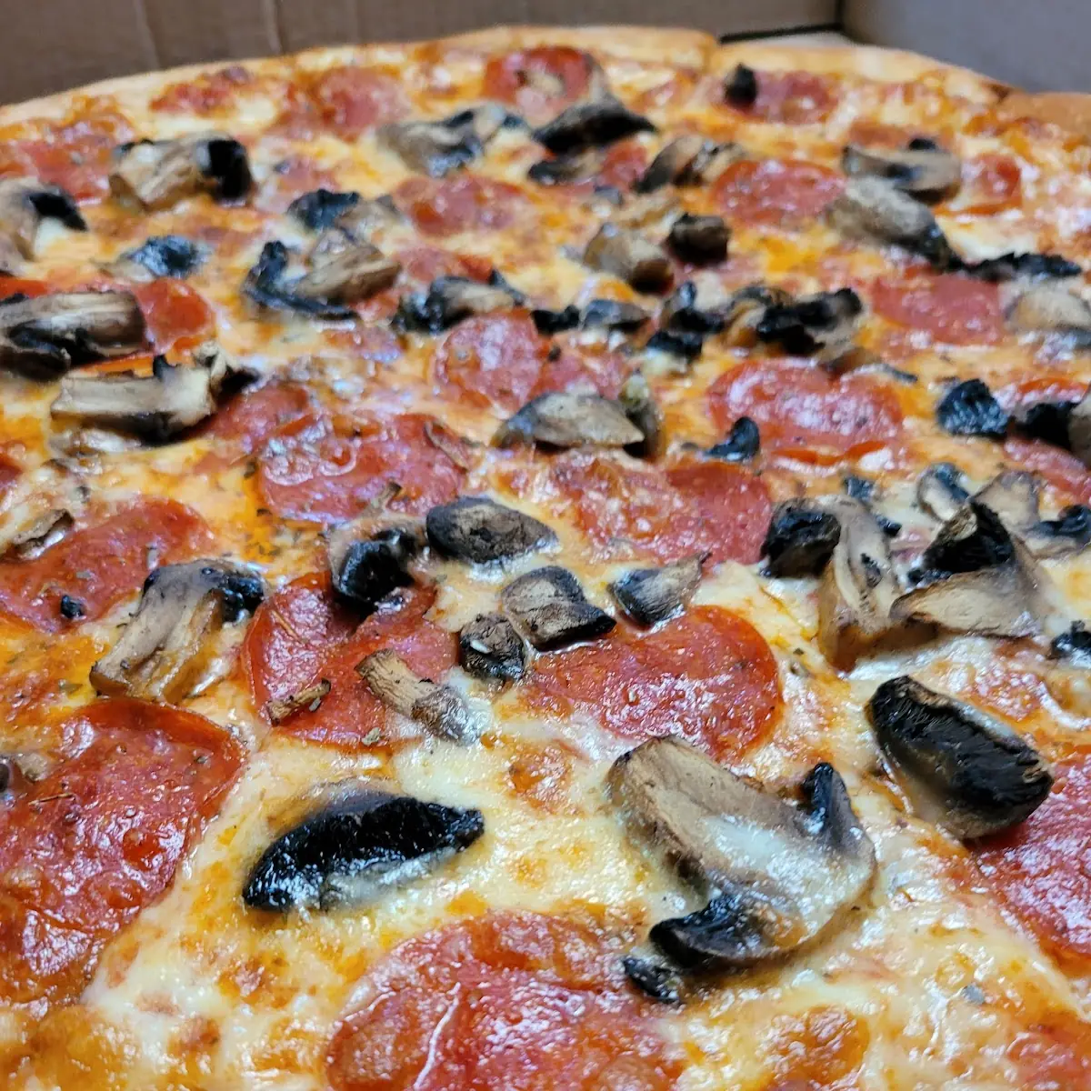 Mushroom and Pepperoni Pizza
