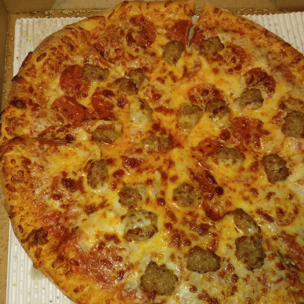 Pepperoni and Sausage Pizza