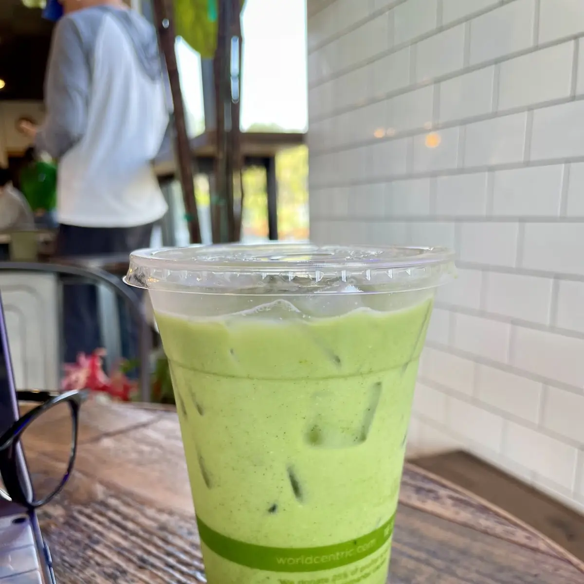 Iced Matcha Latte with Oat Milk