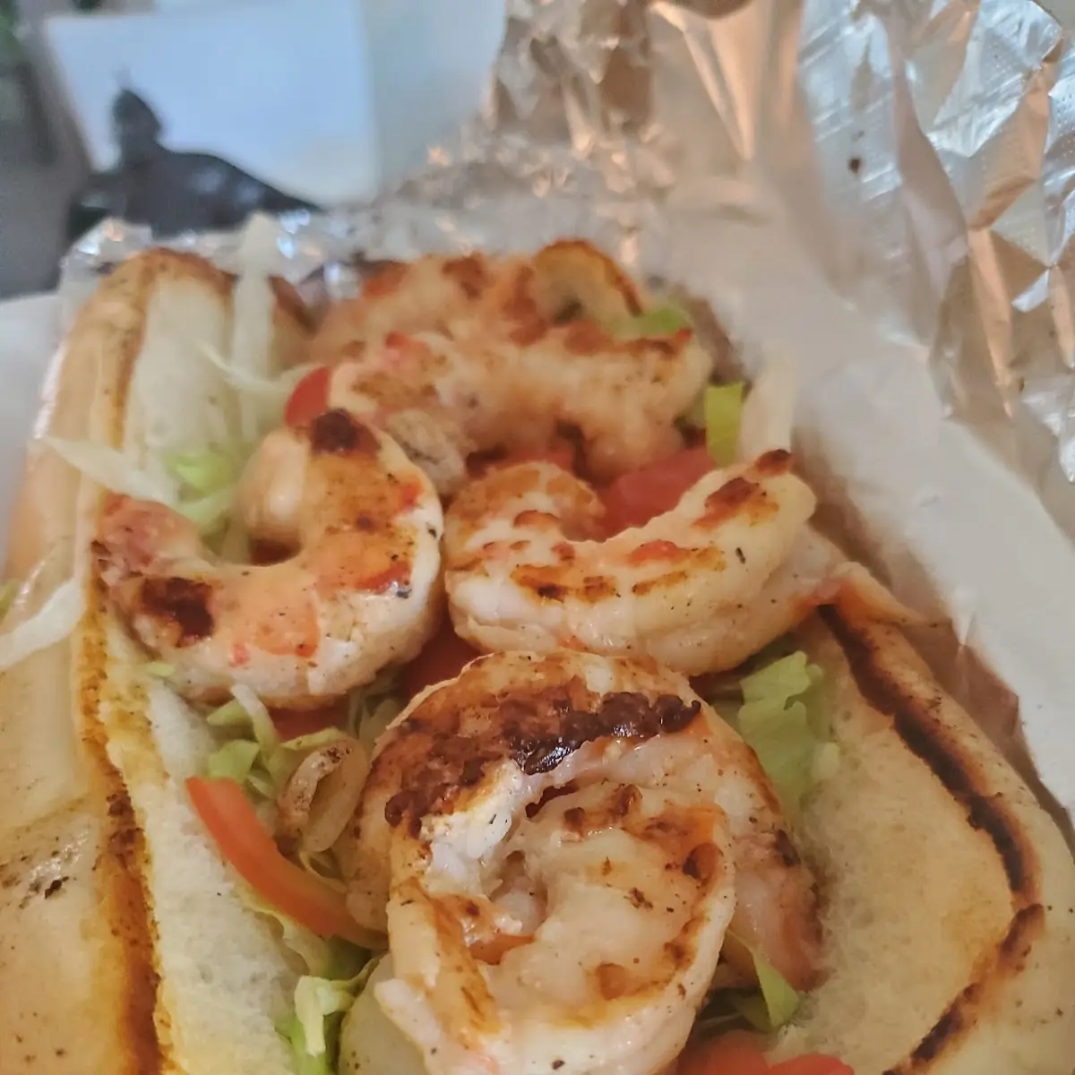 Grilled Shrimp PO Boy