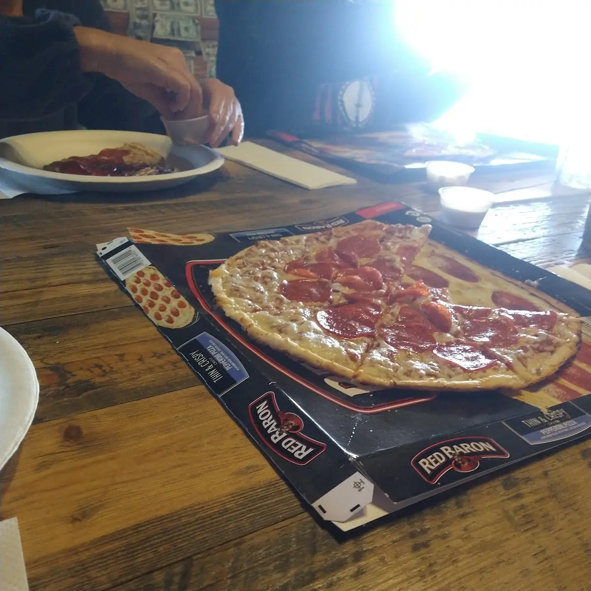 Microwaved House Pepperoni Pizza