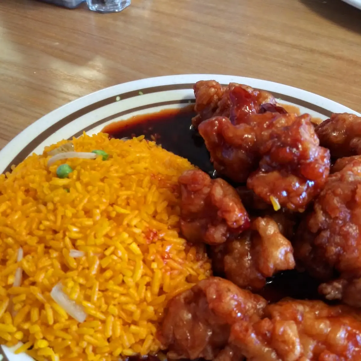 General TSO's Chicken and Pork Fried Rice