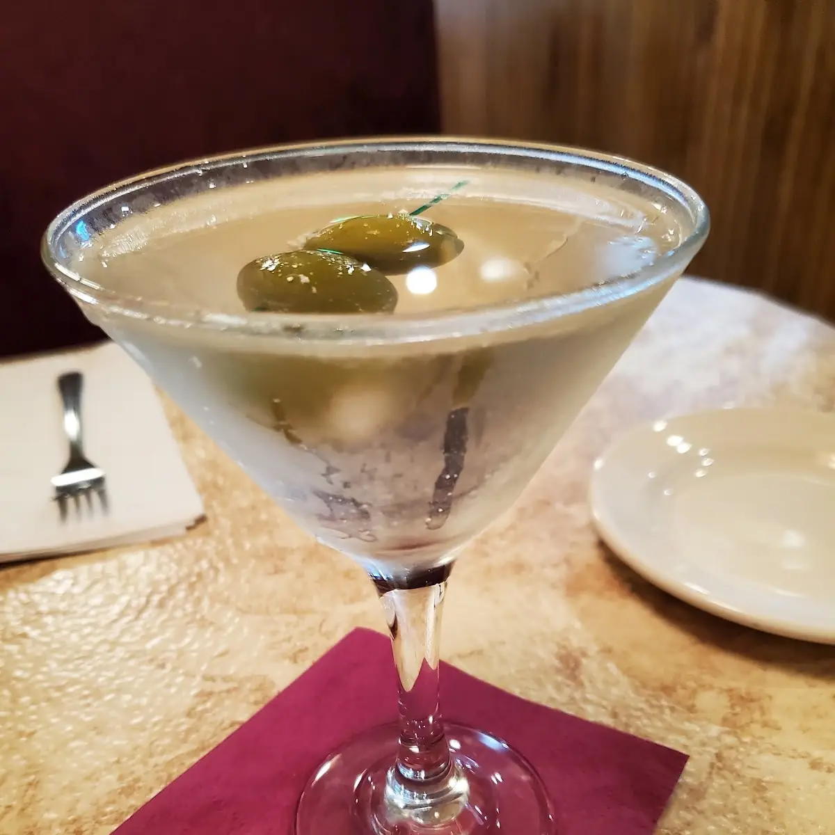 Tito's Vodka Martini w Blue Cheese Stuffed Olives