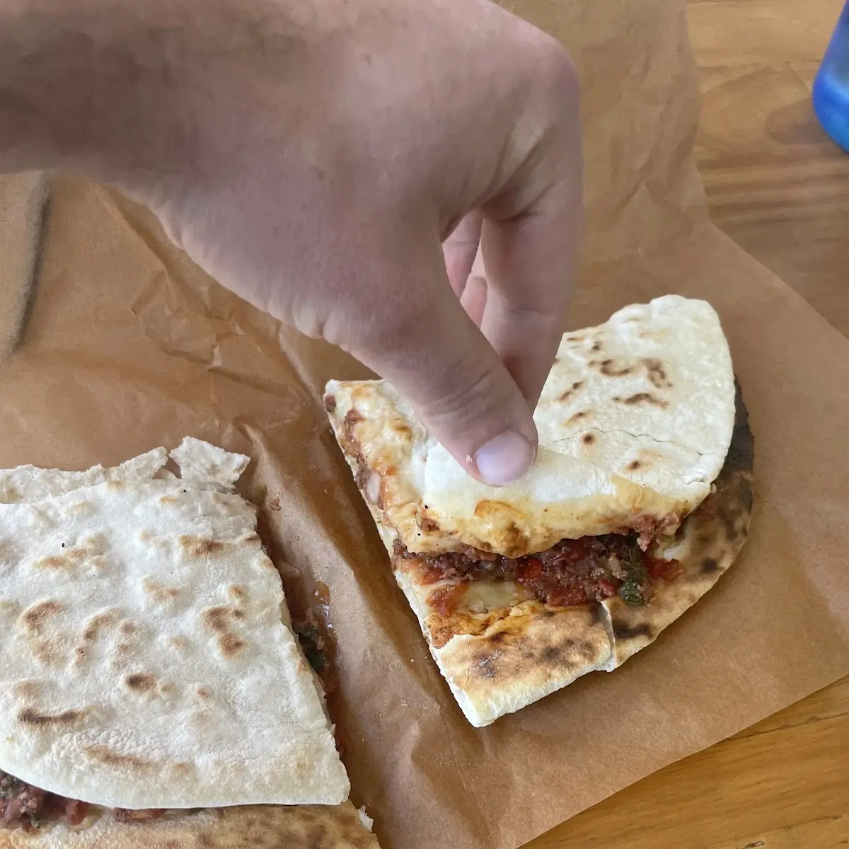 Manakeesh Folded in Half Like a Sandwich