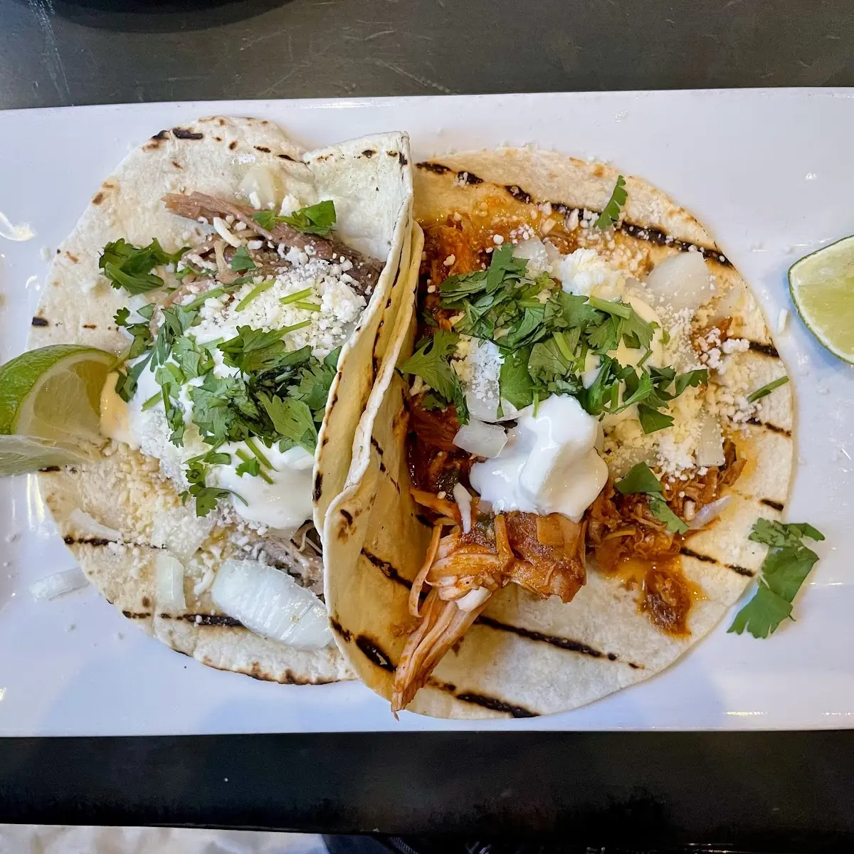 Chicken and Carnitas Tacos