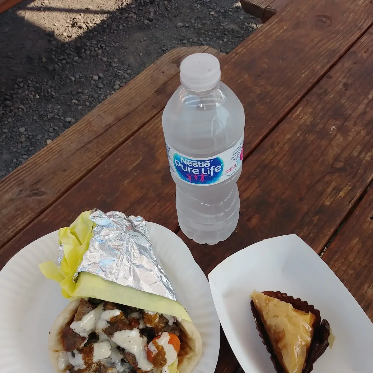 Lamb Gyro and Baklava
