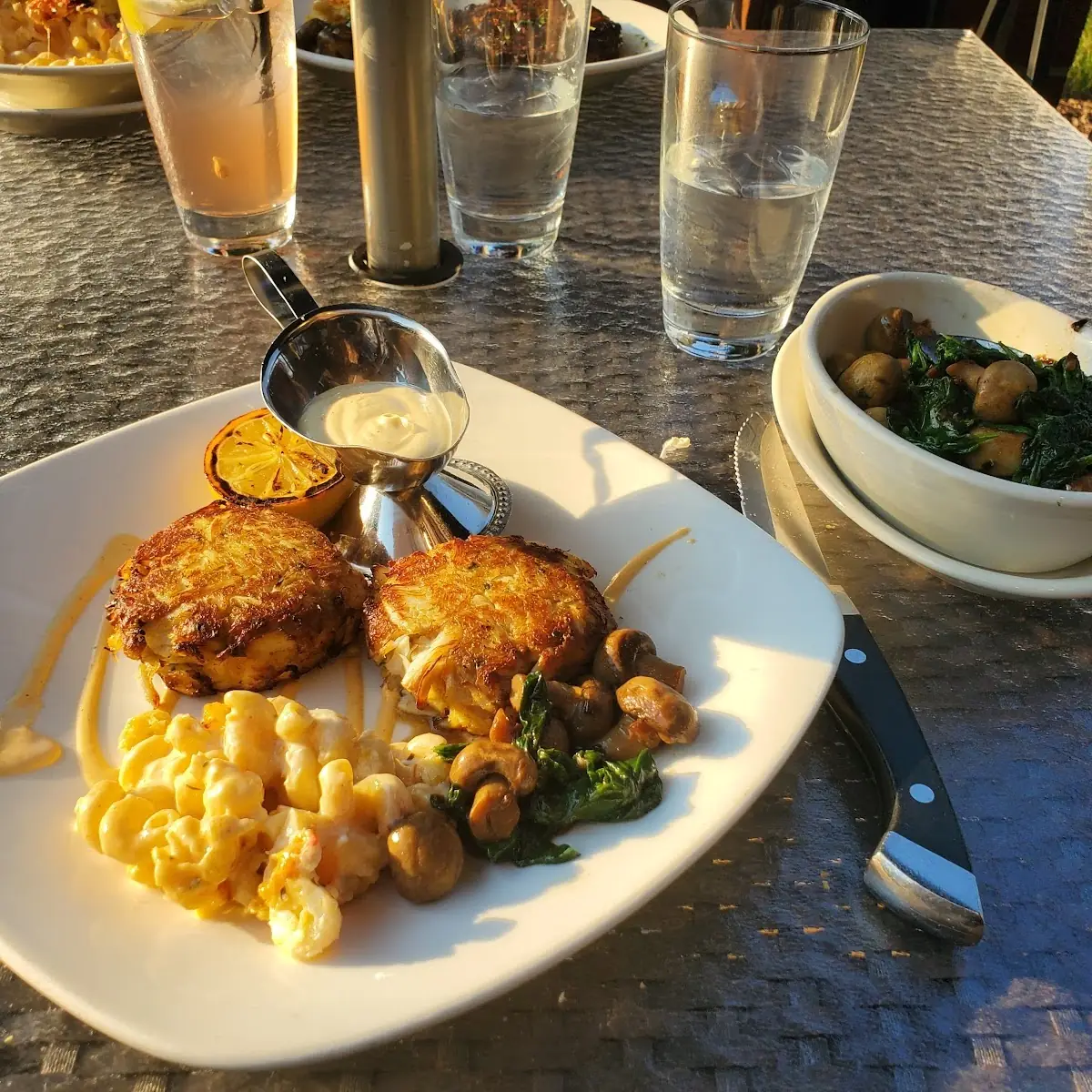 Crab Cakes and Spinach