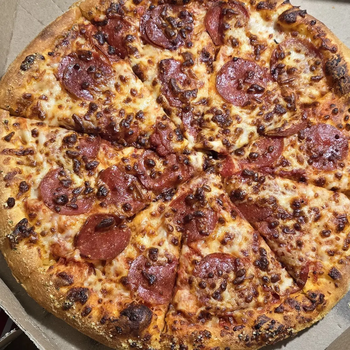 Burnt Pepperoni Pizza