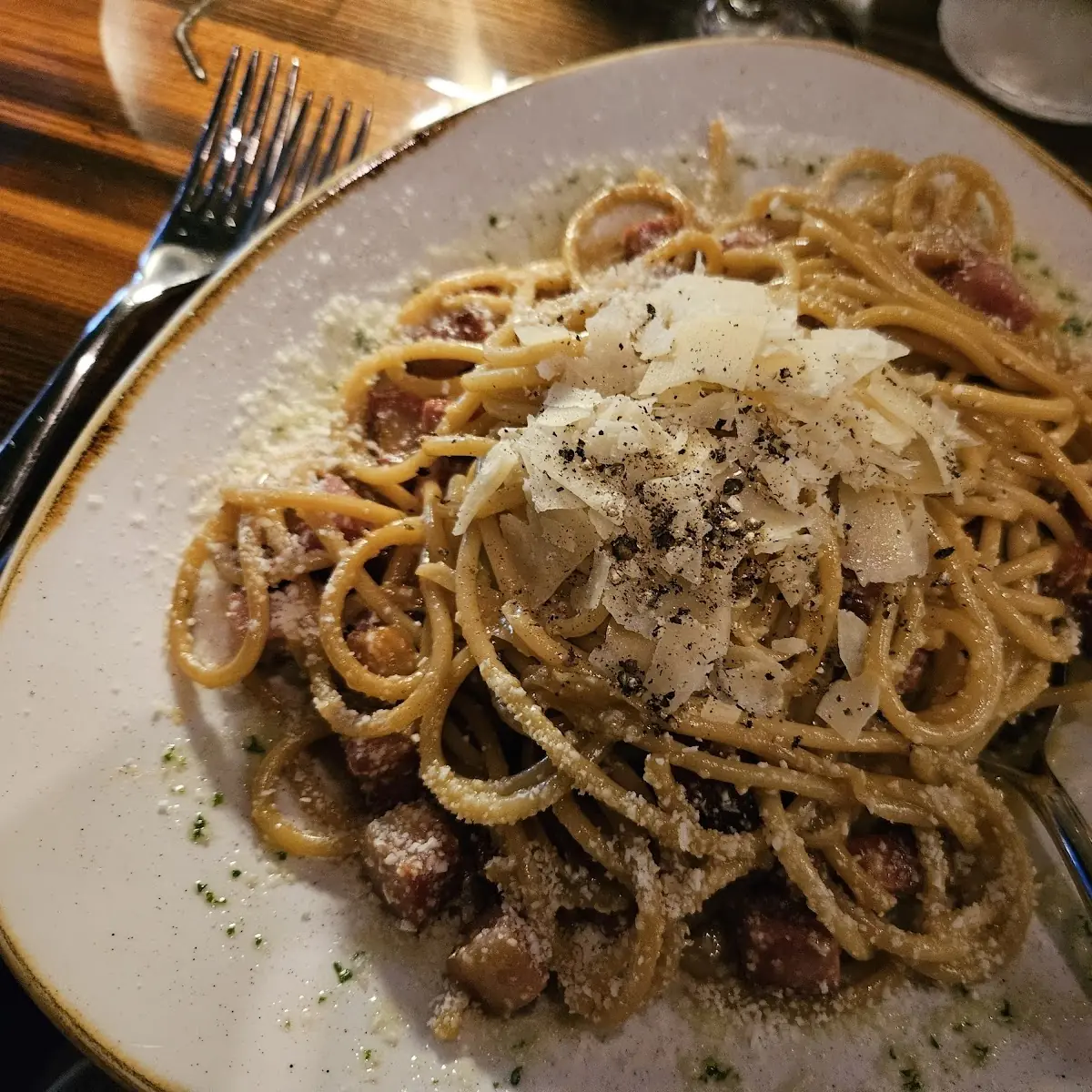 Bucatini Carbonara Pasta