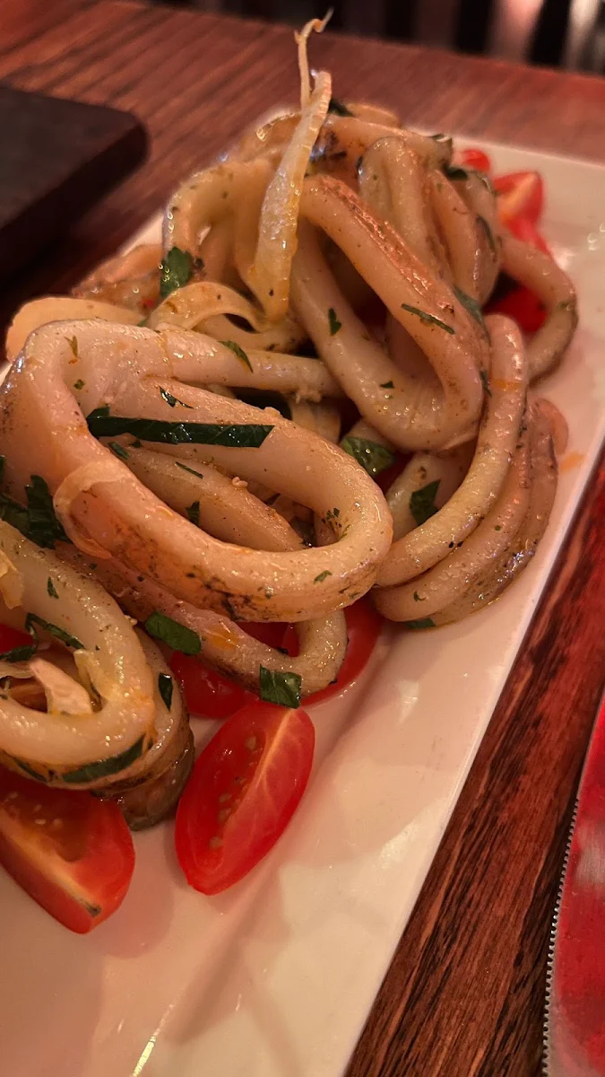 Grilled Calamari, Spice Lounge and Tapas
