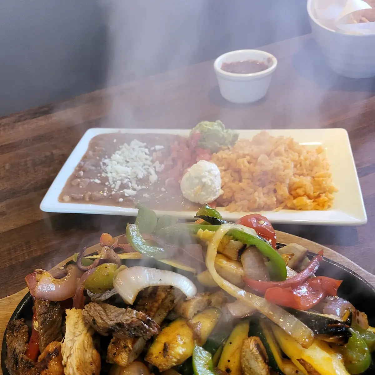 Shrimp Steak and Chicken Fajitas Mixtas