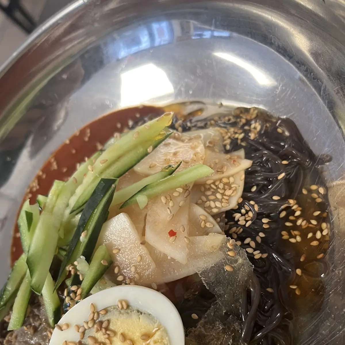 Cold Noodle Soup with Egg