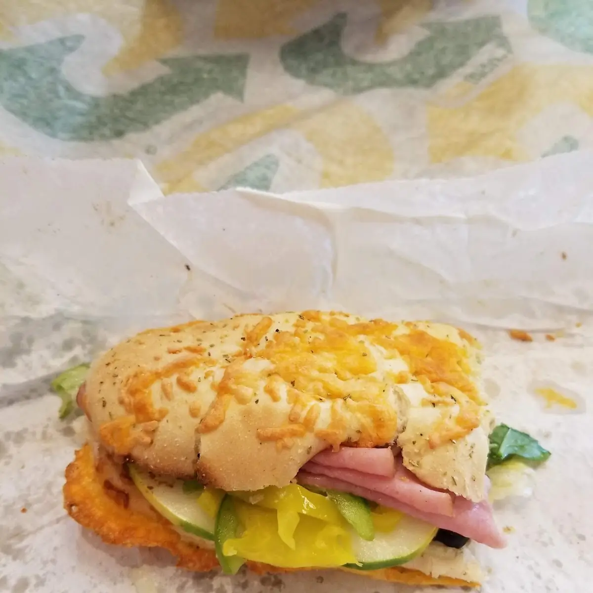 Black Forest Ham on Herb & Cheese Sub