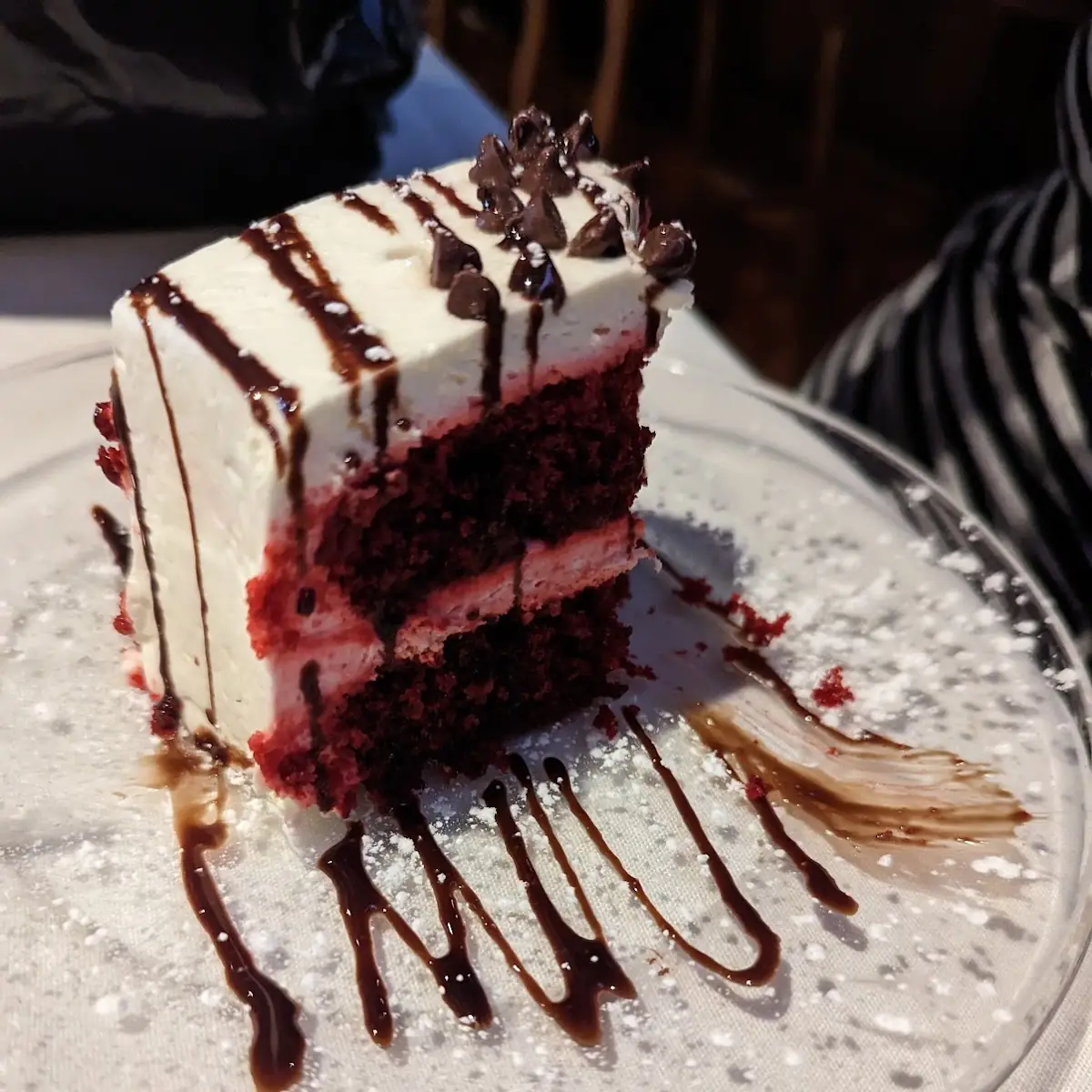 Red Velvet Cake with Chocolate Drizzle