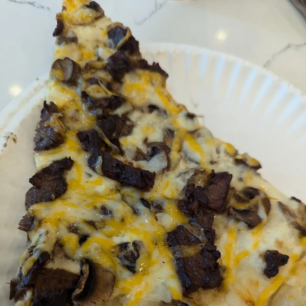 Steak and Cheese Pizza