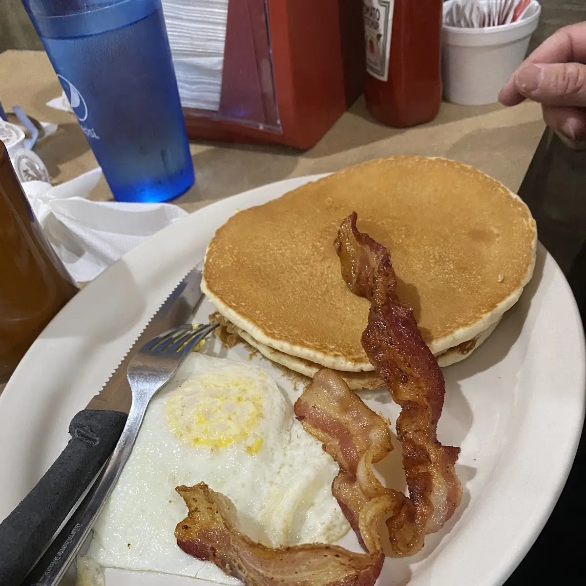 Bacon Eggs and Pancakes Special