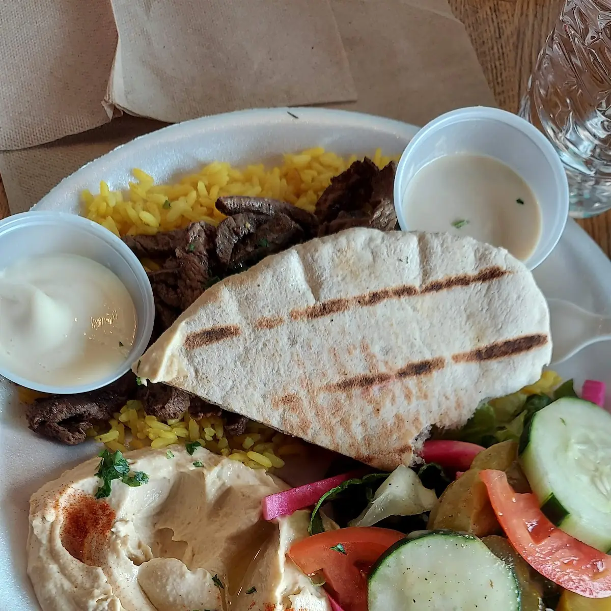 Lunch Special Beef Shawarma Plate