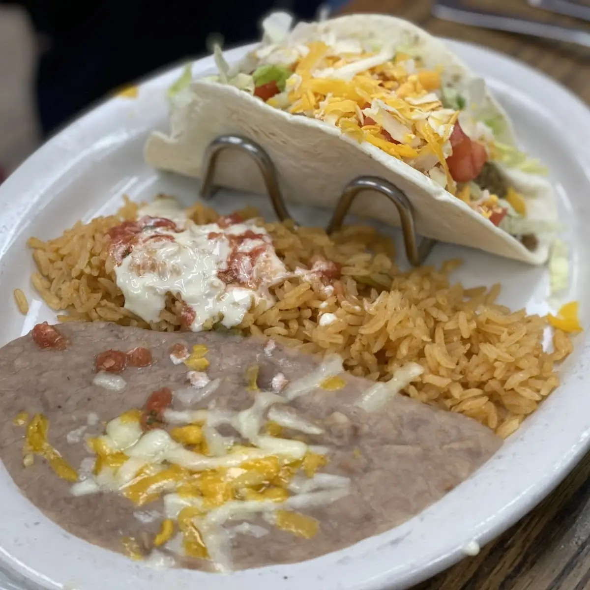 Soft Taco with Rice and Beans