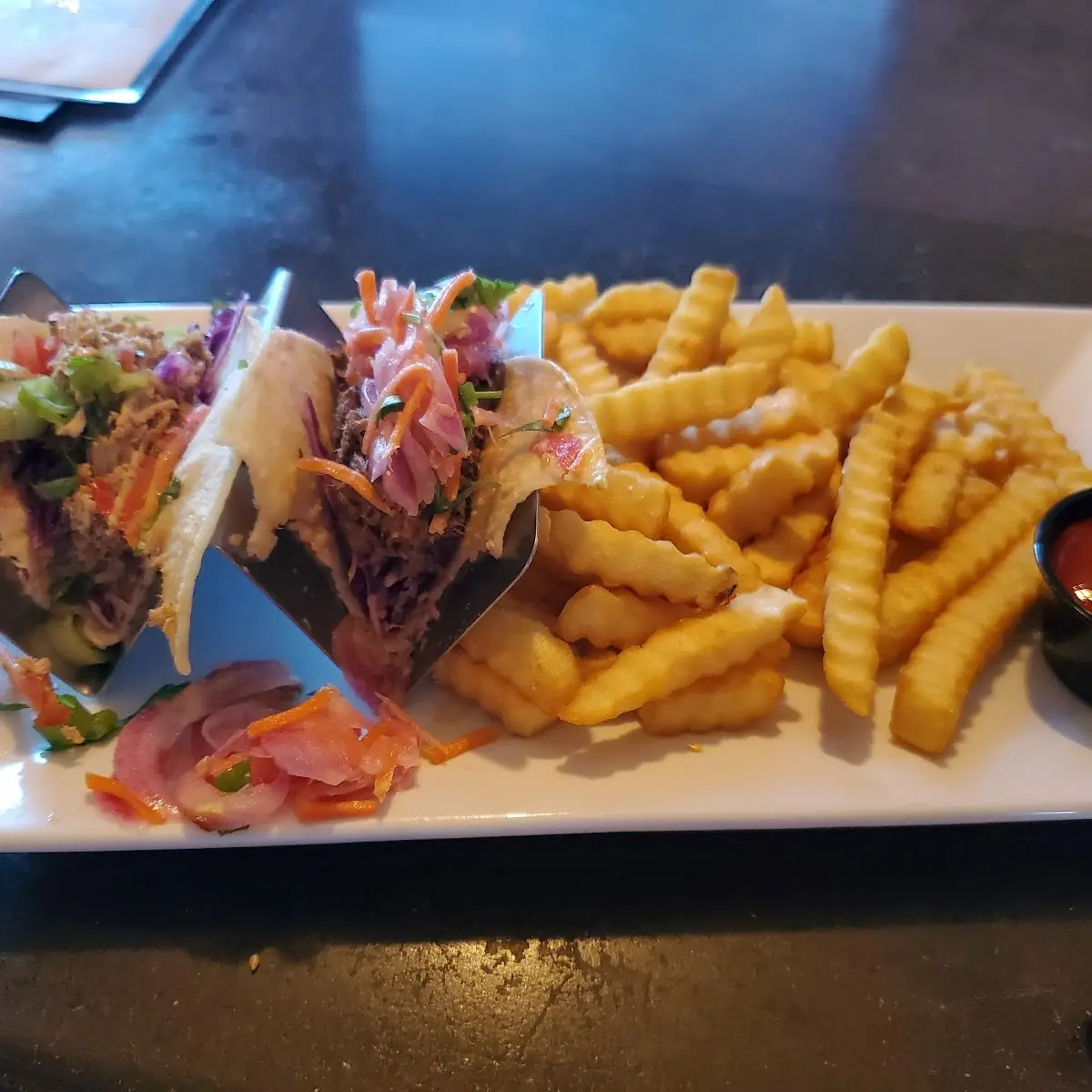 Jerk Chicken Tacos and Asian Pork Tacos
