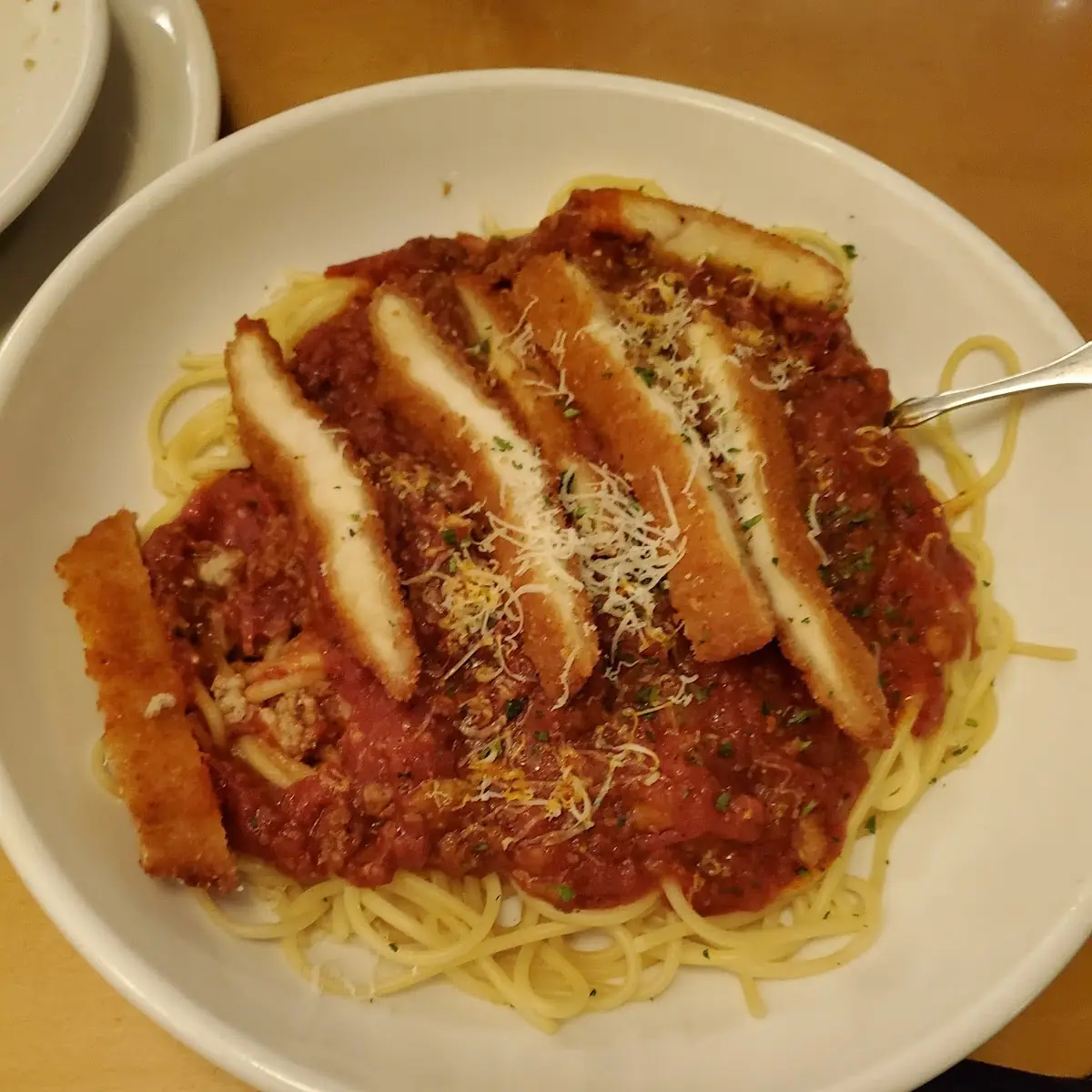 Spaghetti and Grilled Chicken