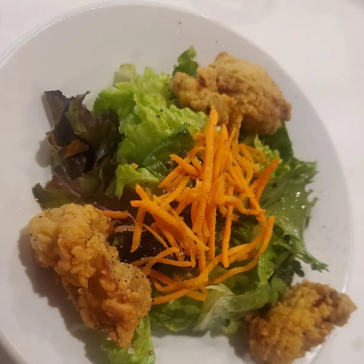 House Salad and Fried Oysters