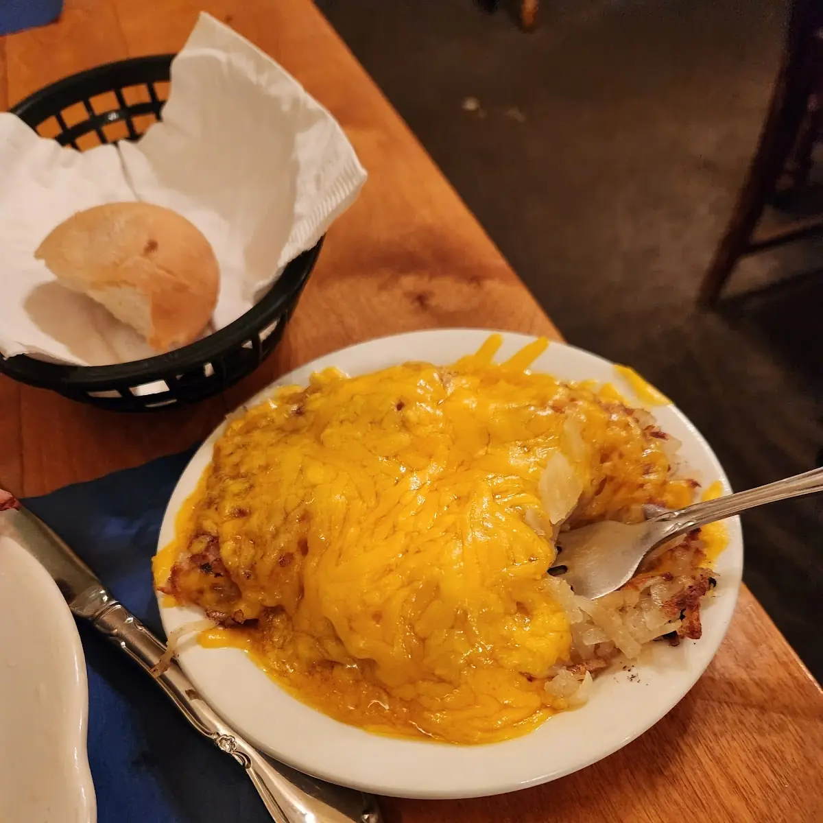 Hash Browns with Added Cheese and Onions