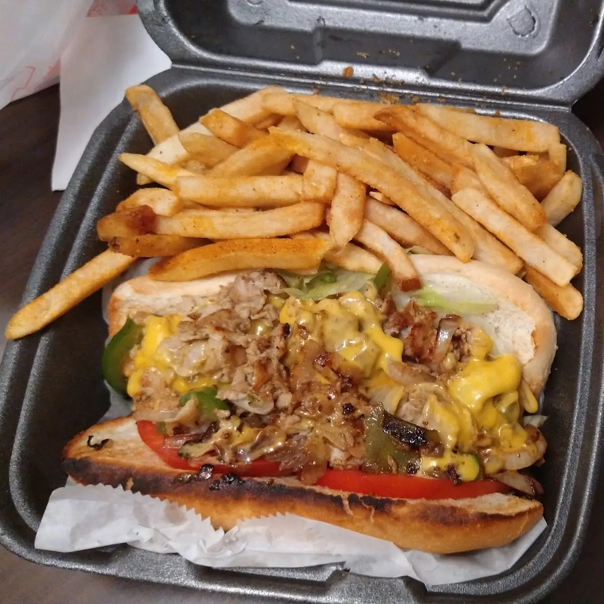 Chicken Cheesesteak with Fries