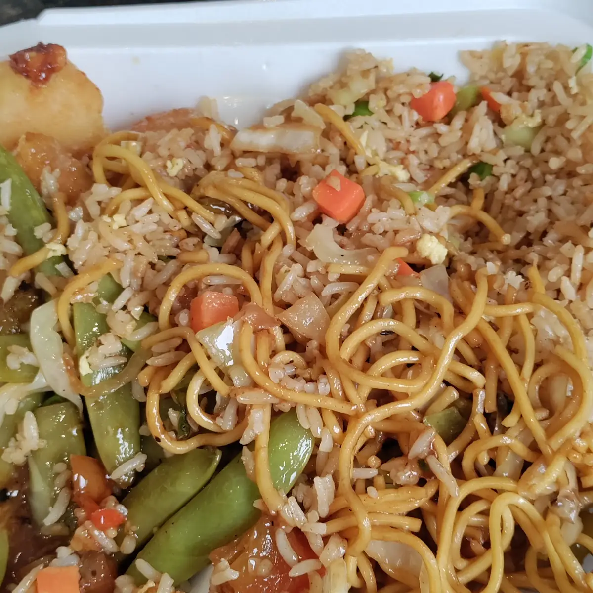 Lo Mein and Rice